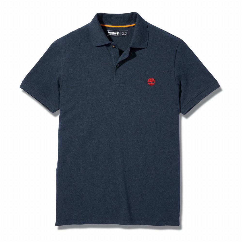Pánské Polo Triko Timberland Merrymeeting River Tmavě Blankyt | TI70238-925