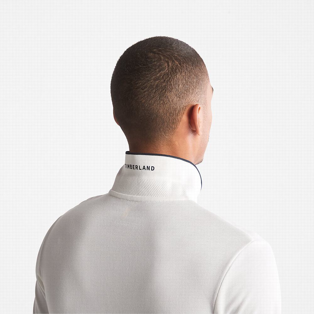 Pánské Polo Triko Timberland Millers River Print-Collar Bílé | TI17809-798