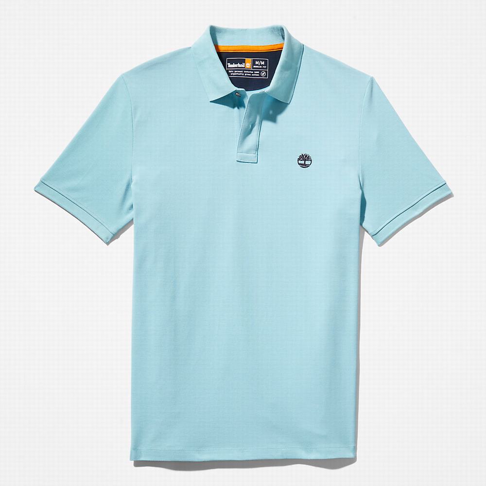 Pánské Polo Triko Timberland Millers River Pique Světle Blankyt | TI20863-562