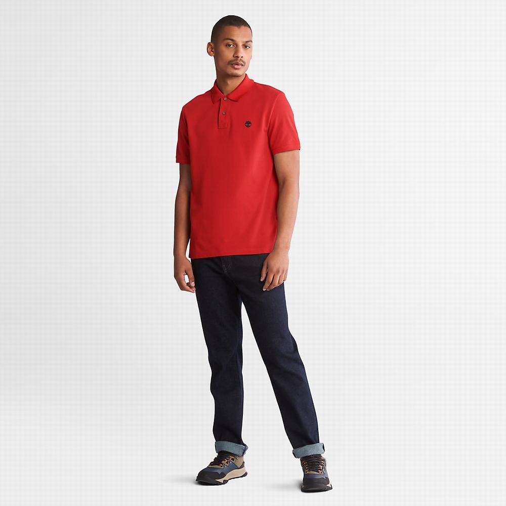 Pánské Polo Triko Timberland Millers River Pique Červené | TI29175-371