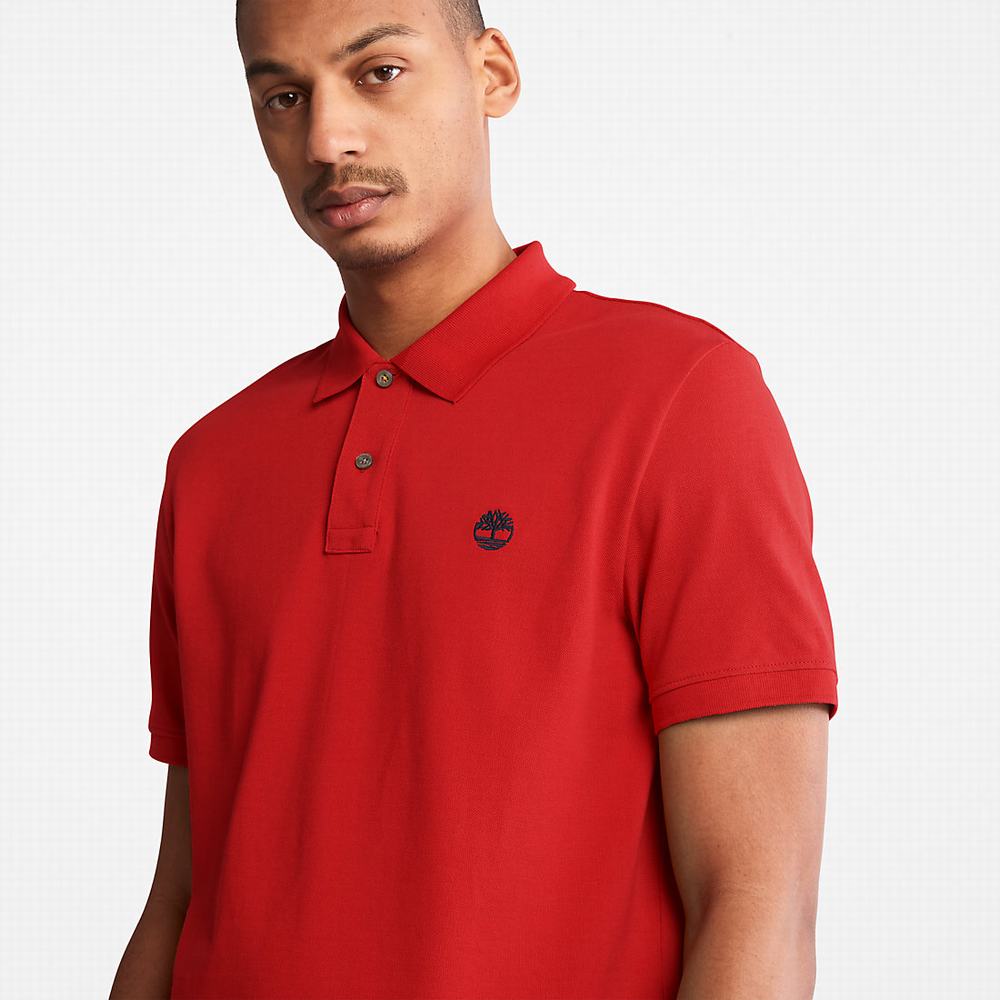 Pánské Polo Triko Timberland Millers River Pique Červené | TI29175-371