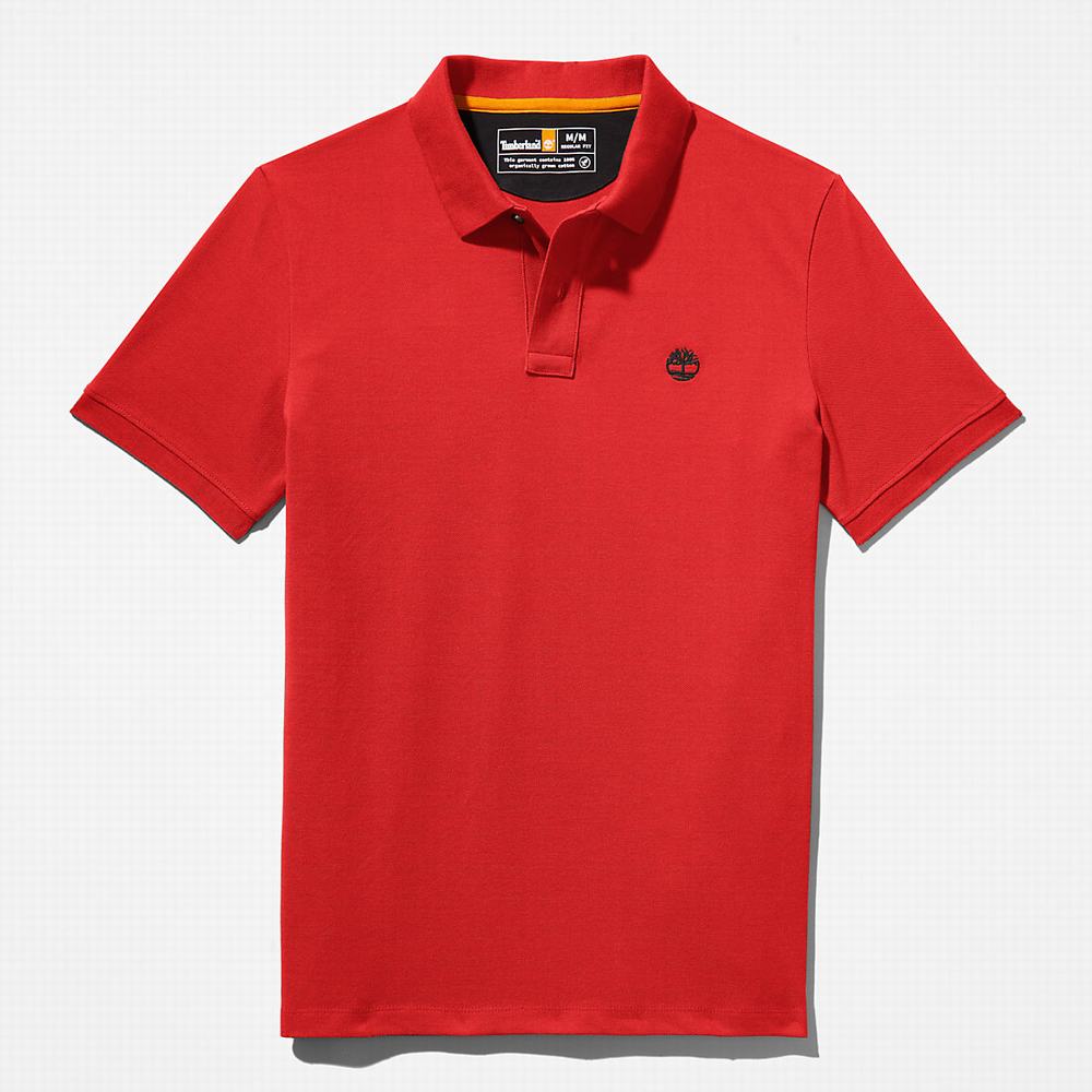 Pánské Polo Triko Timberland Millers River Pique Červené | TI29175-371