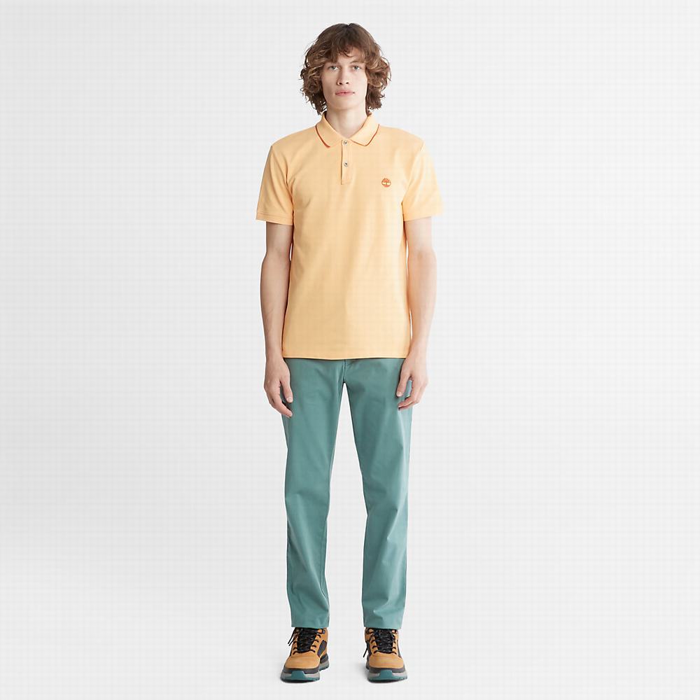 Pánské Polo Triko Timberland Millers River Print-Collar Oranžové | TI31478-729