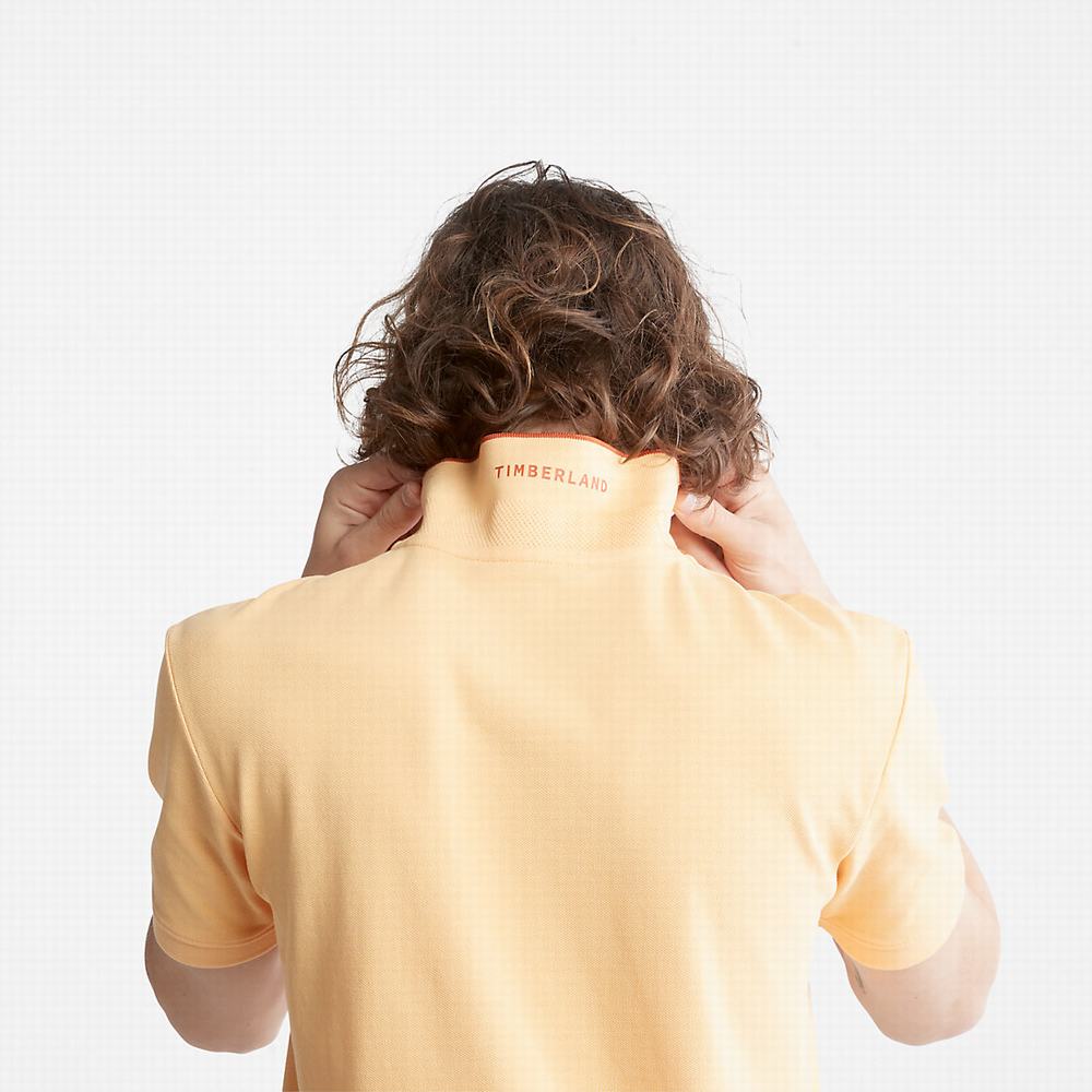 Pánské Polo Triko Timberland Millers River Print-Collar Oranžové | TI31478-729