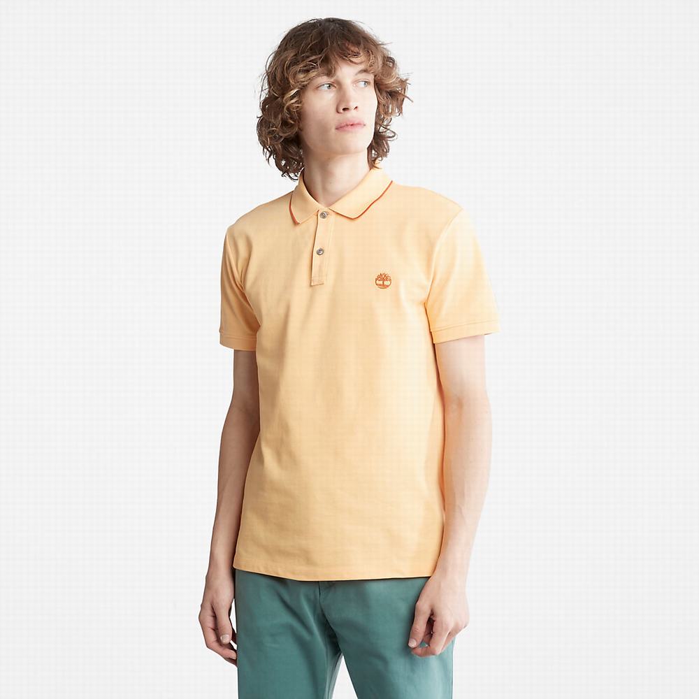 Pánské Polo Triko Timberland Millers River Print-Collar Oranžové | TI31478-729