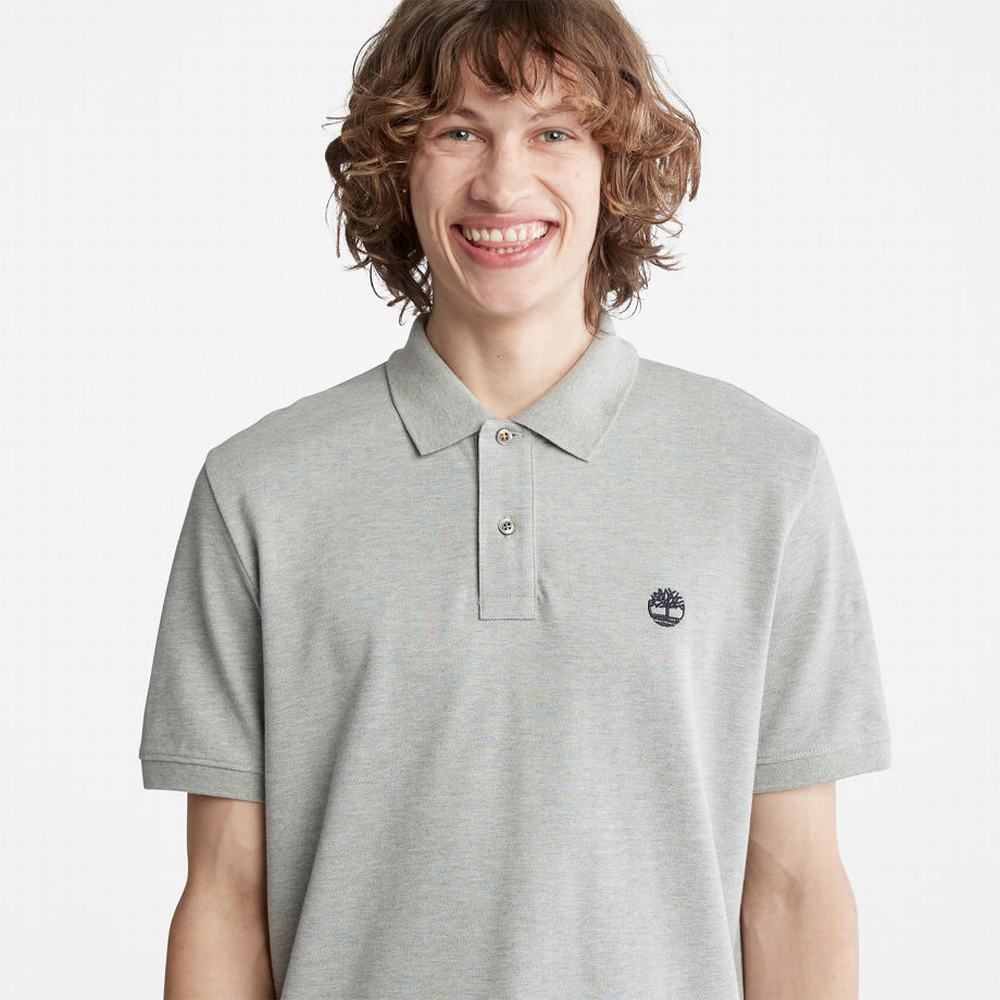 Pánské Polo Triko Timberland Millers River Pique Šedé | TI59830-758