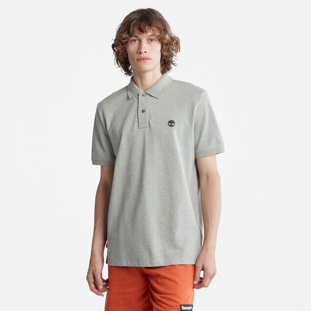 Pánské Polo Triko Timberland Millers River Pique Šedé | TI59830-758