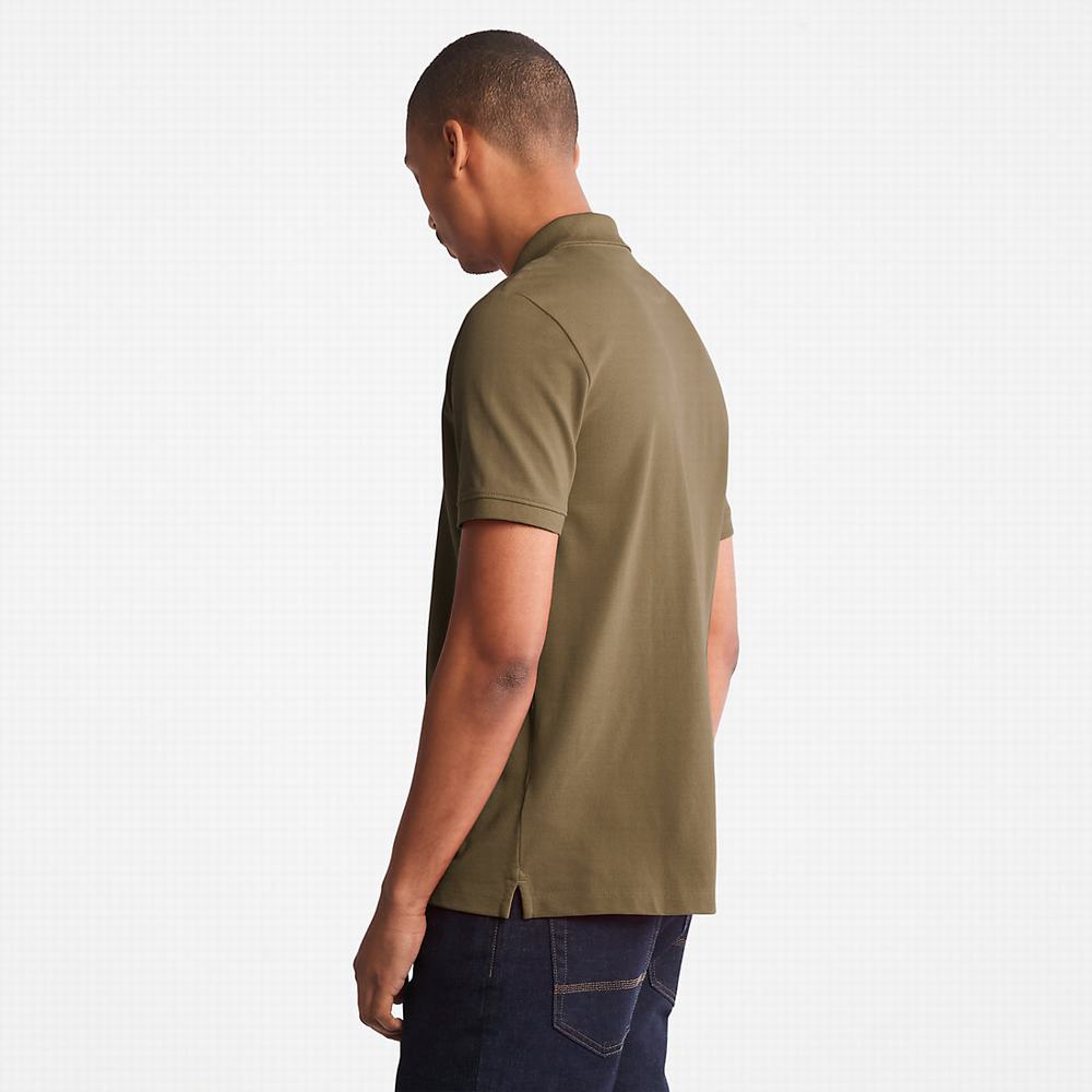 Pánské Polo Triko Timberland Millers River Pique Tmavě Zelene | TI67019-073