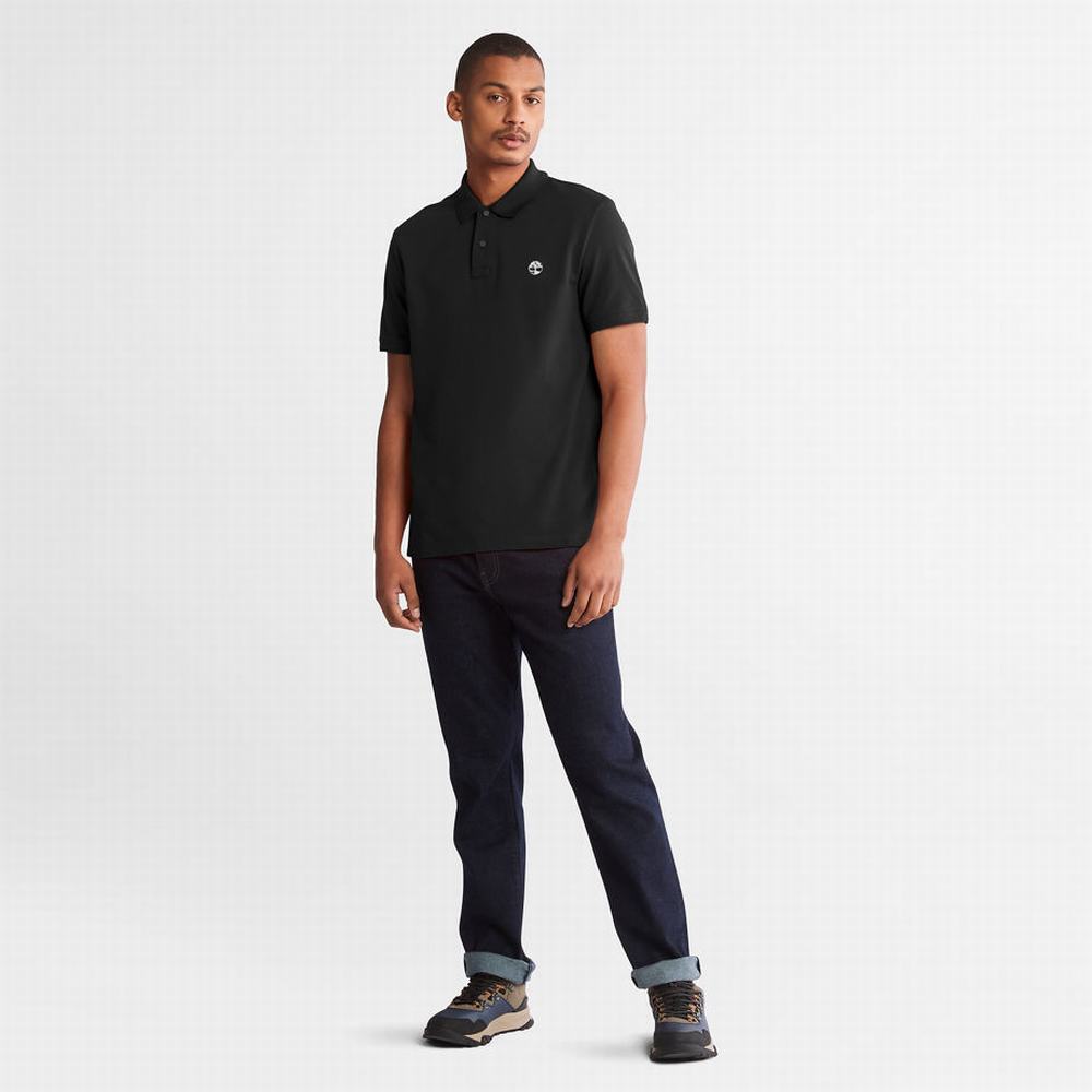 Pánské Polo Triko Timberland Millers River Pique Černé | TI75063-089