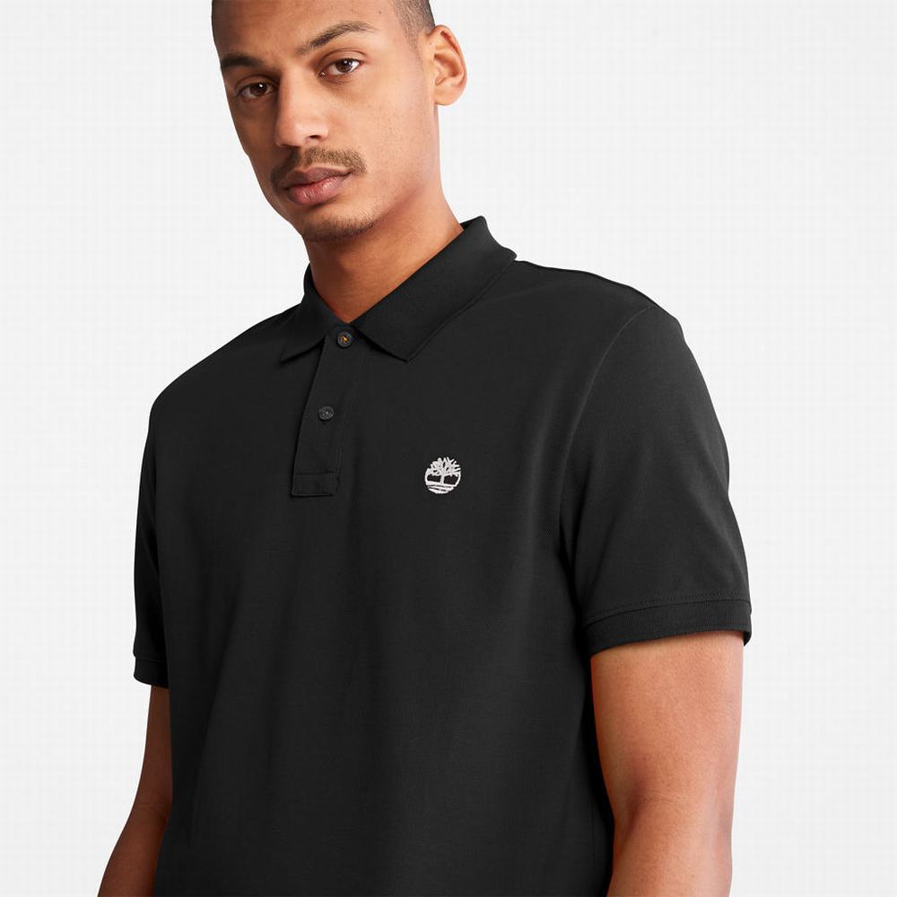 Pánské Polo Triko Timberland Millers River Pique Černé | TI75063-089