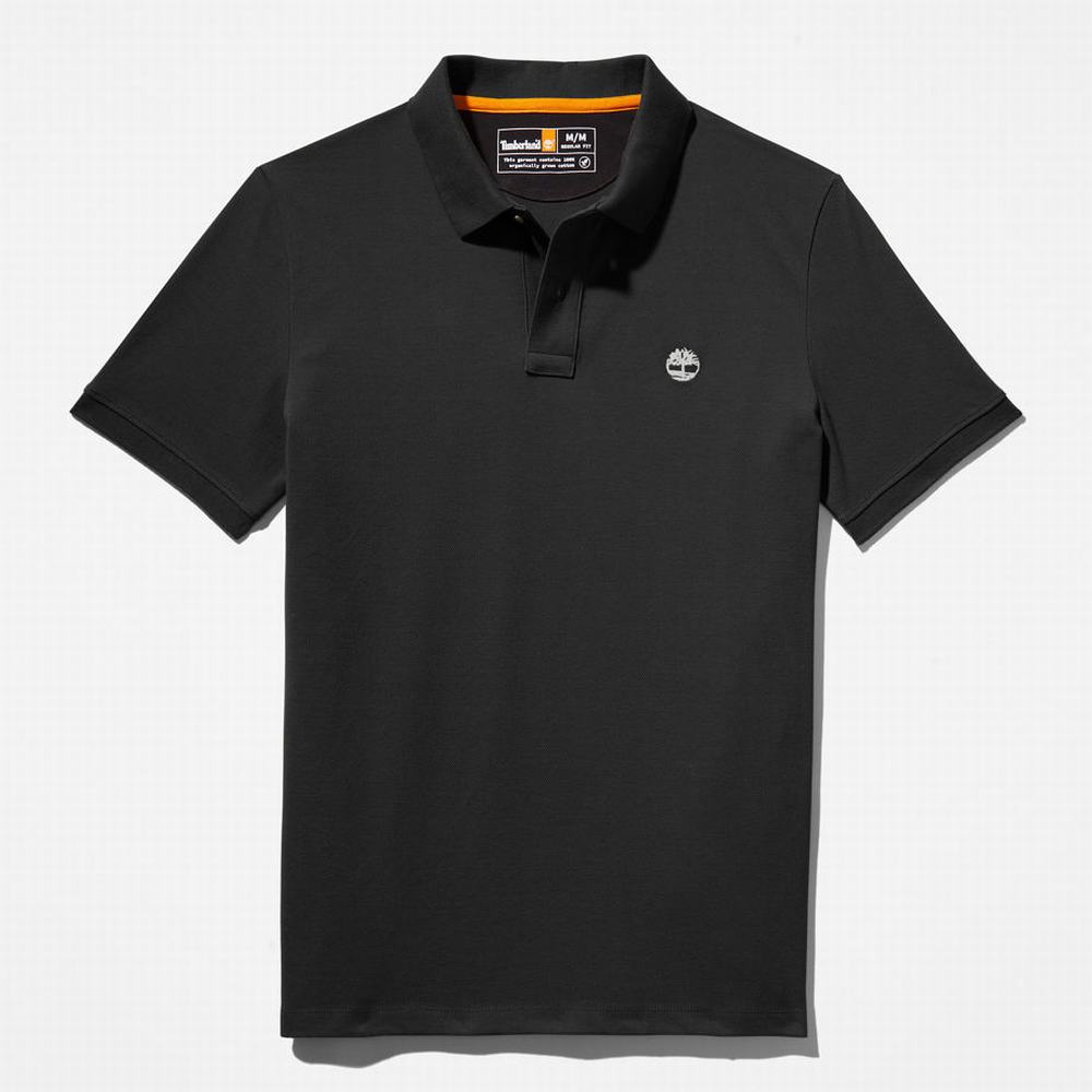 Pánské Polo Triko Timberland Millers River Pique Černé | TI75063-089