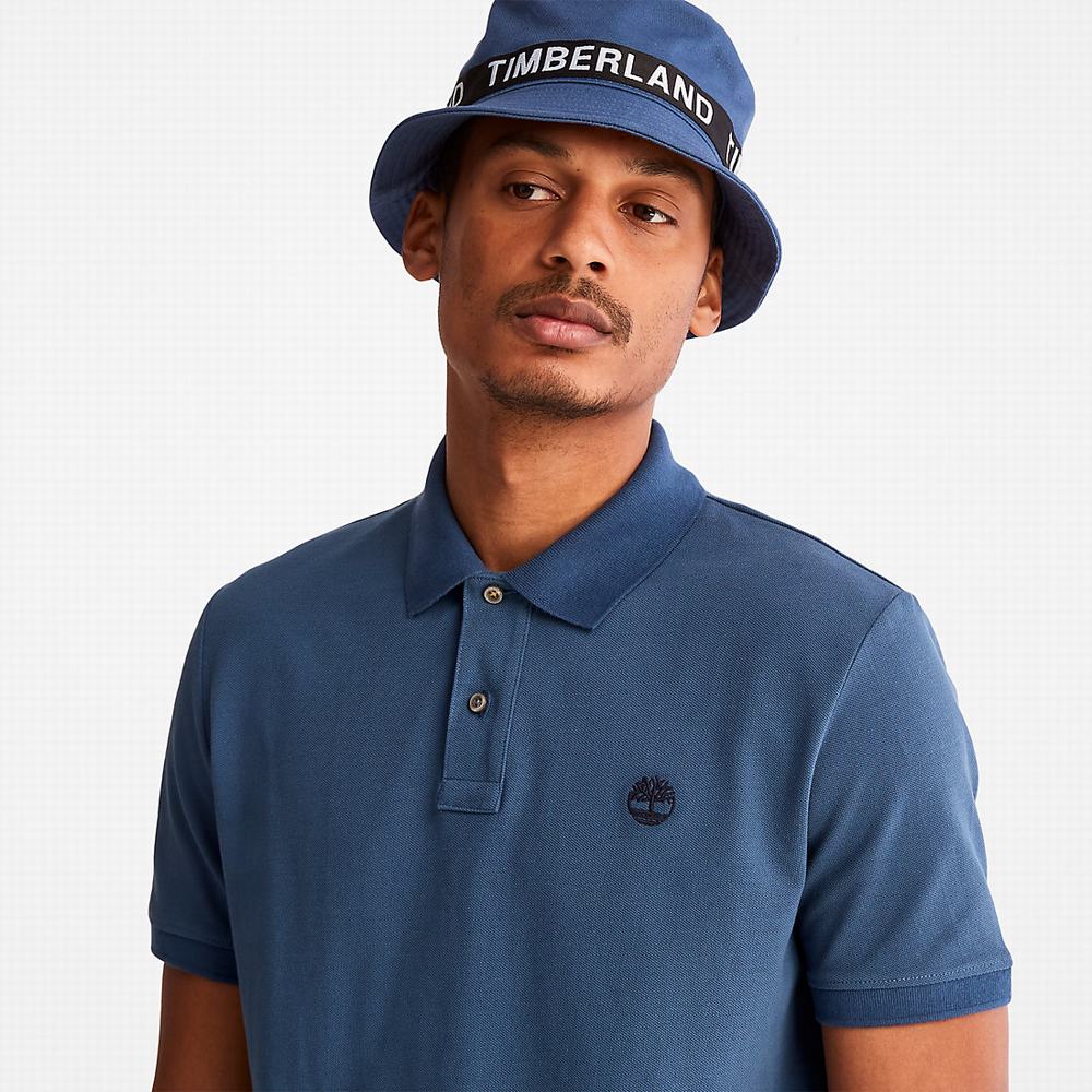 Pánské Polo Triko Timberland Millers River Pique Tmavě Blankyt | TI80123-512