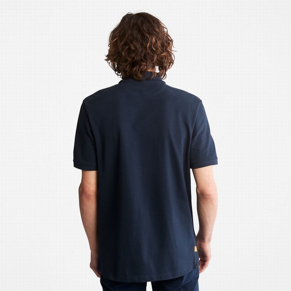Pánské Polo Triko Timberland Millers River Pique Tmavě Blankyt | TI80217-912
