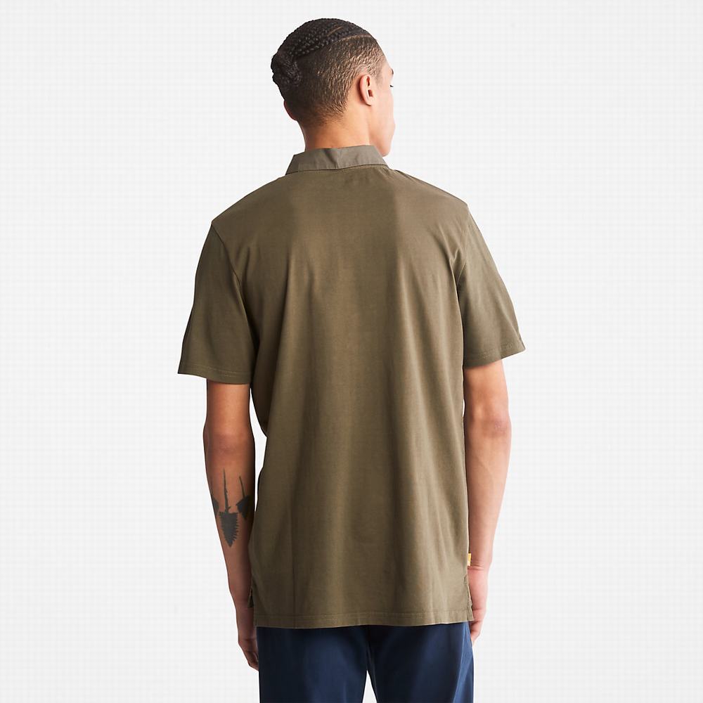 Pánské Polo Triko Timberland Outdoor Heritage Tmavě Zelene | TI31402-819