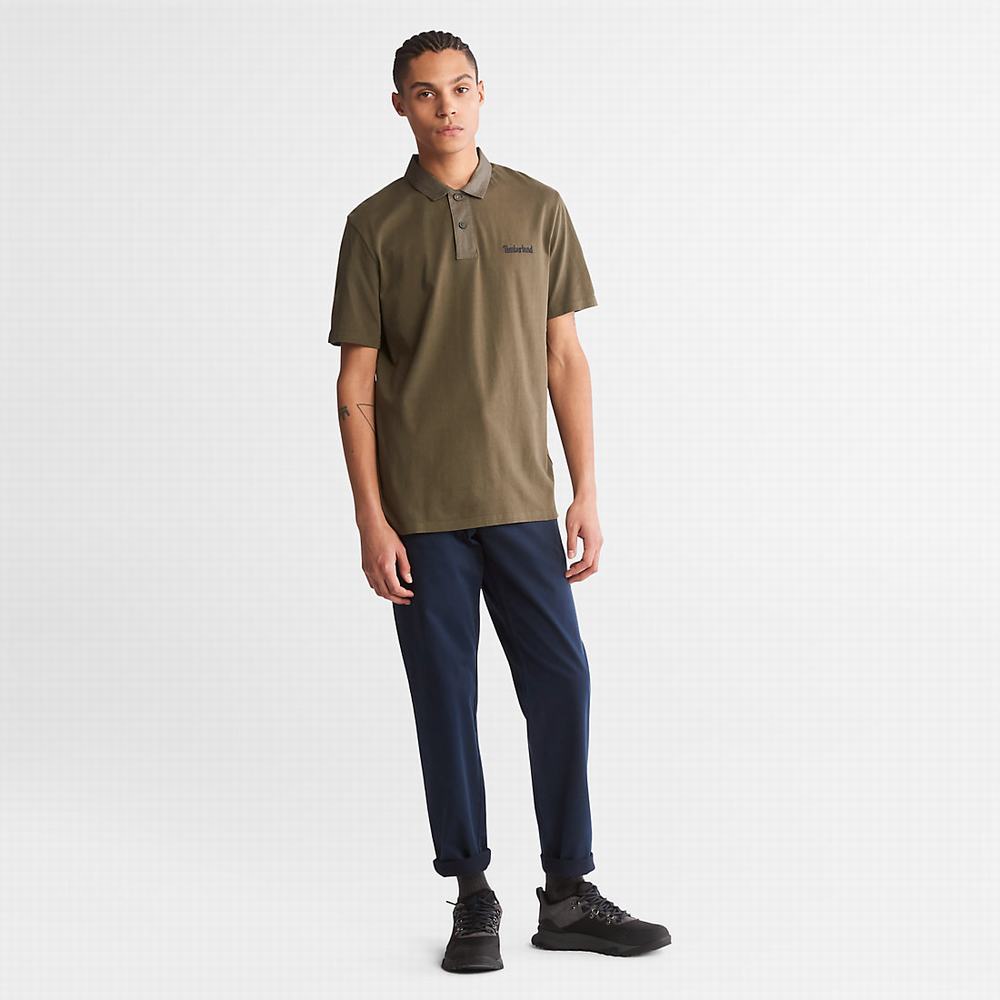 Pánské Polo Triko Timberland Outdoor Heritage Tmavě Zelene | TI31402-819