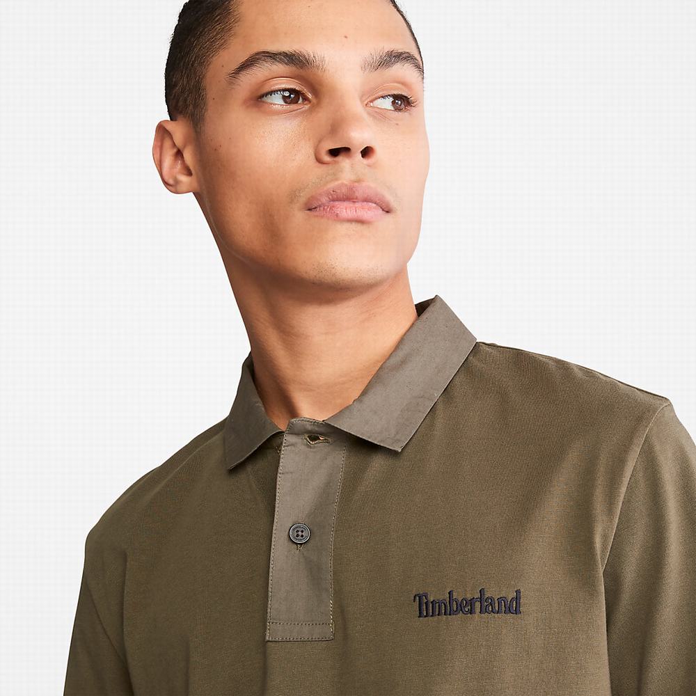 Pánské Polo Triko Timberland Outdoor Heritage Tmavě Zelene | TI31402-819