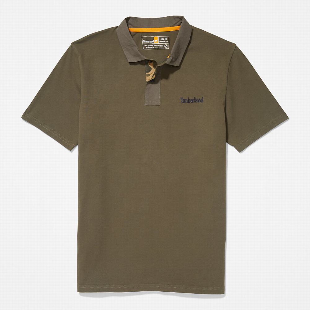 Pánské Polo Triko Timberland Outdoor Heritage Tmavě Zelene | TI31402-819