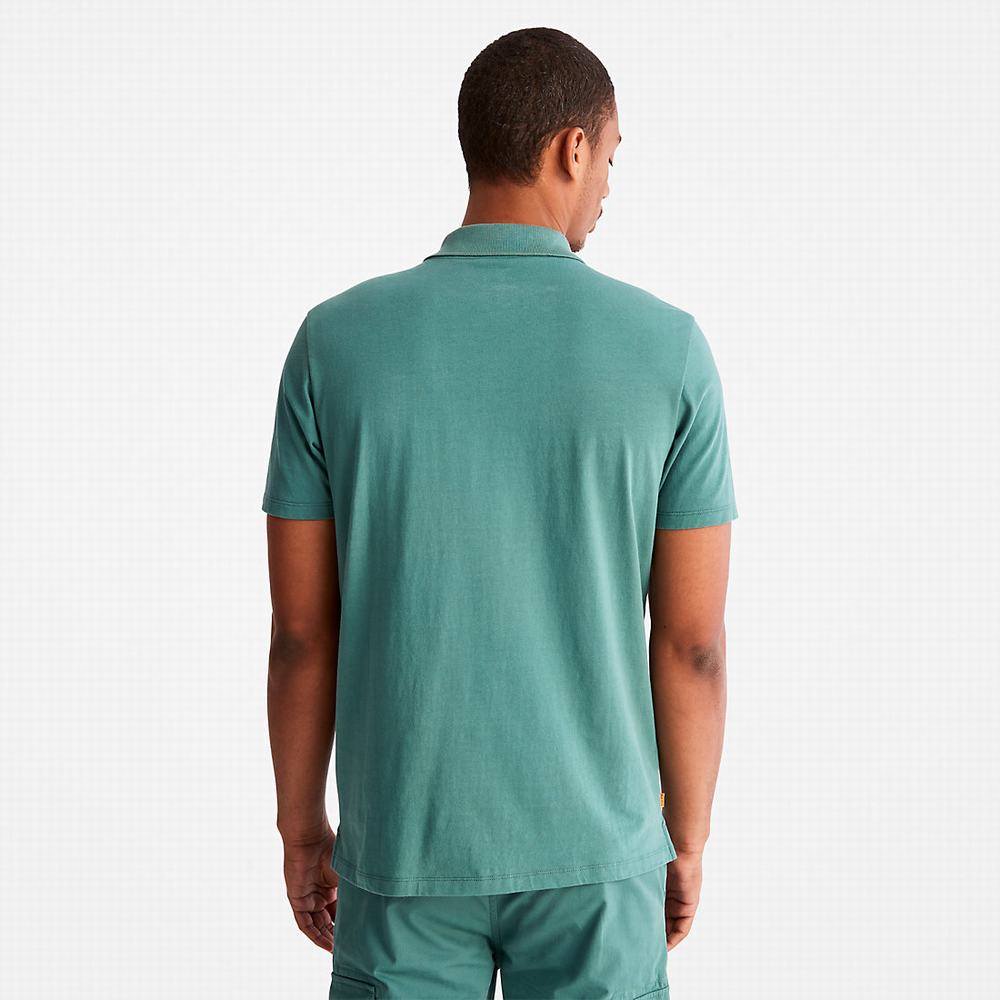 Pánské Polo Triko Timberland Outdoor Heritage EK+ Tyrkysové | TI37602-178
