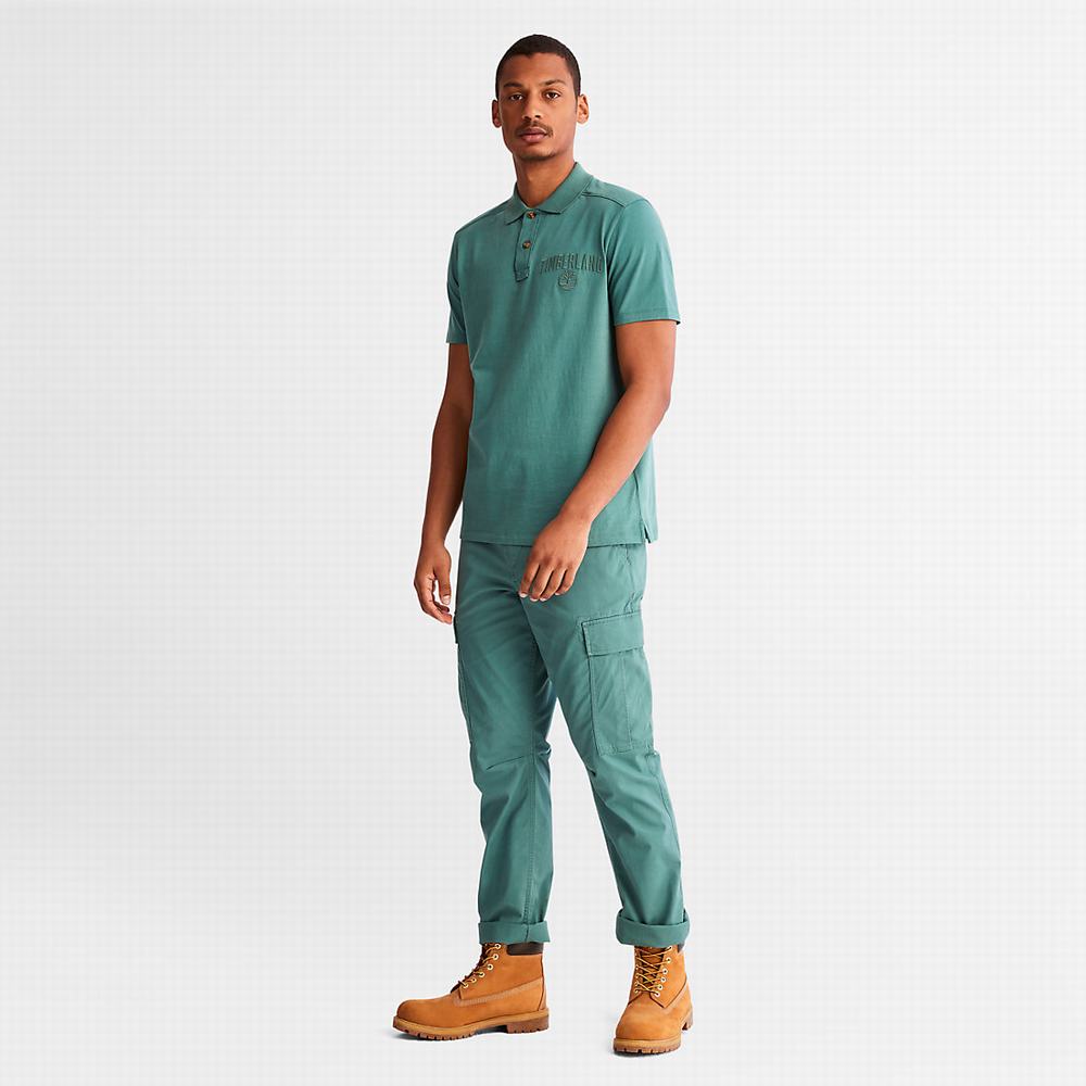 Pánské Polo Triko Timberland Outdoor Heritage EK+ Tyrkysové | TI37602-178