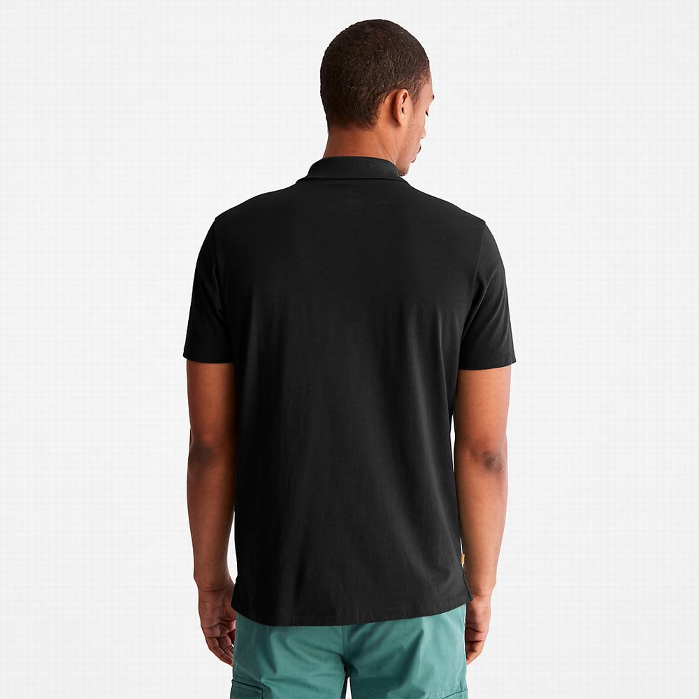 Pánské Polo Triko Timberland Outdoor Heritage EK+ Černé | TI49753-806