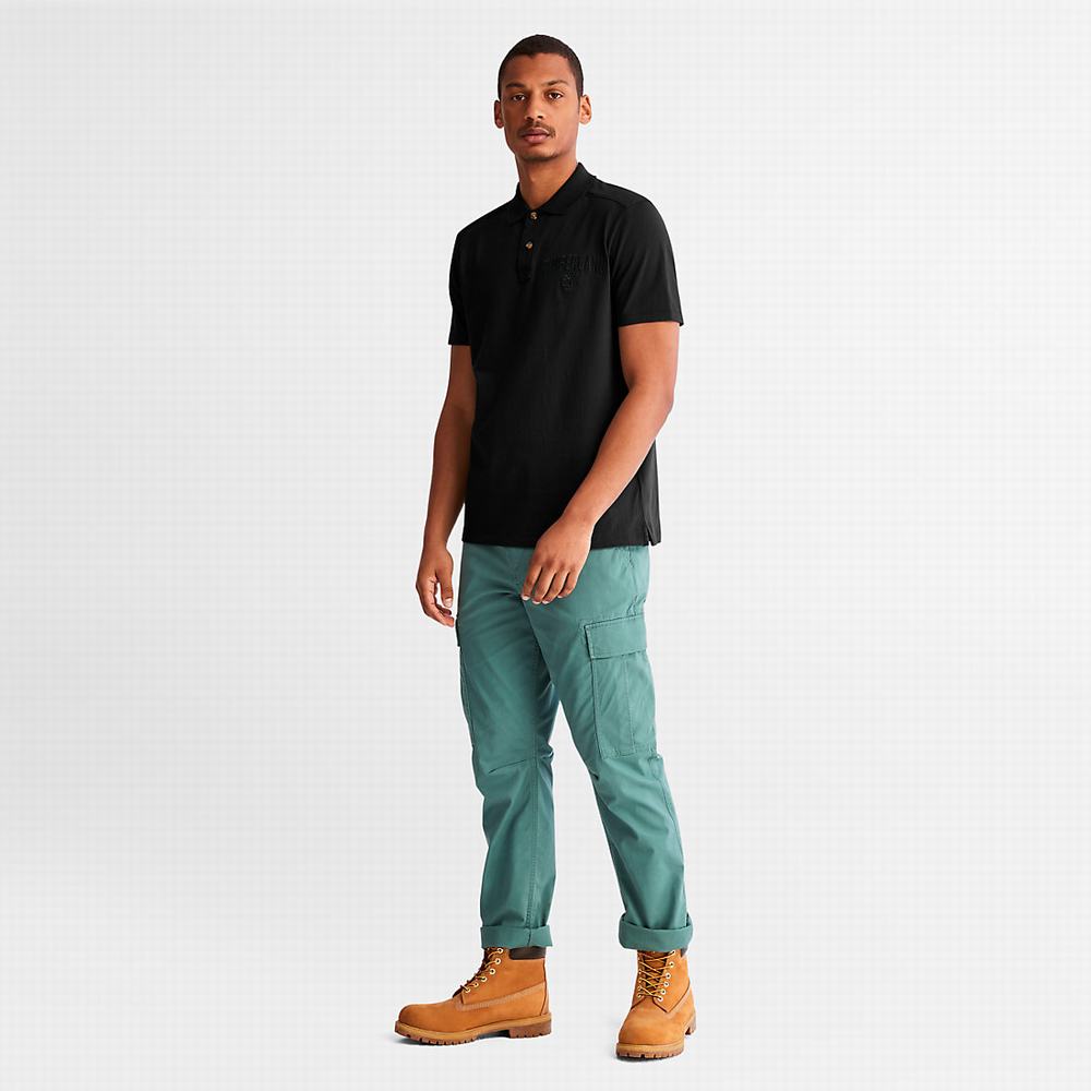 Pánské Polo Triko Timberland Outdoor Heritage EK+ Černé | TI49753-806