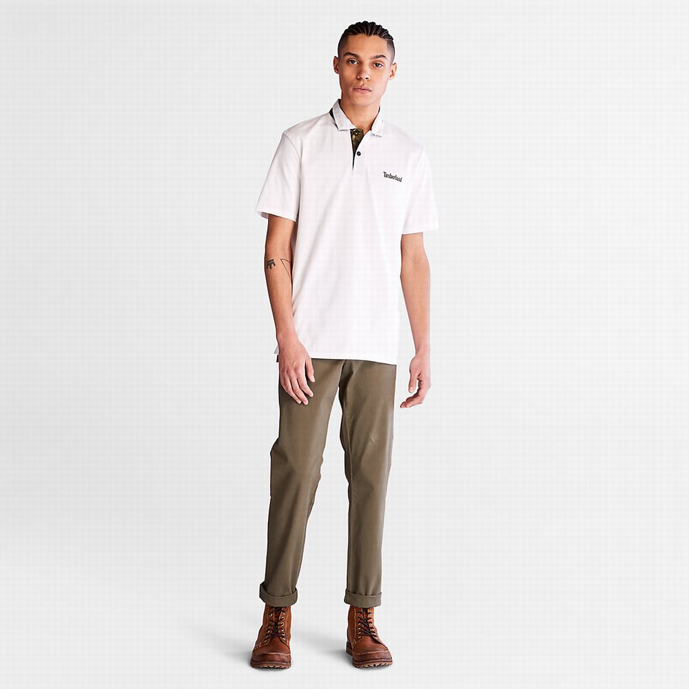 Pánské Polo Triko Timberland Outdoor Heritage Bílé | TI82904-658