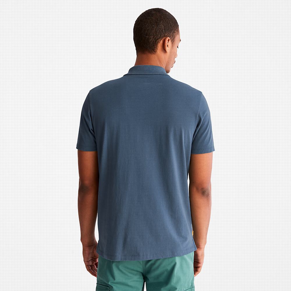 Pánské Polo Triko Timberland Outdoor Heritage EK+ Tmavě Blankyt | TI84732-089