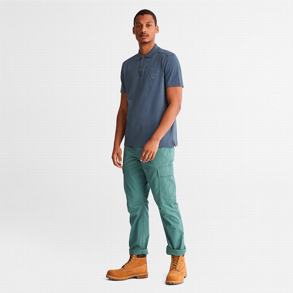 Pánské Polo Triko Timberland Outdoor Heritage EK+ Tmavě Blankyt | TI84732-089