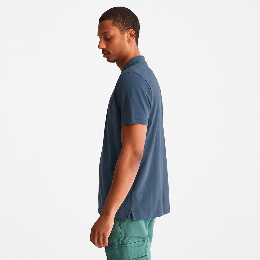 Pánské Polo Triko Timberland Outdoor Heritage EK+ Tmavě Blankyt | TI84732-089