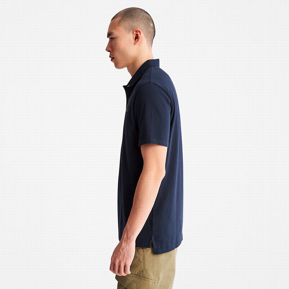 Pánské Polo Triko Timberland Outdoor Heritage Tmavě Blankyt | TI94012-504