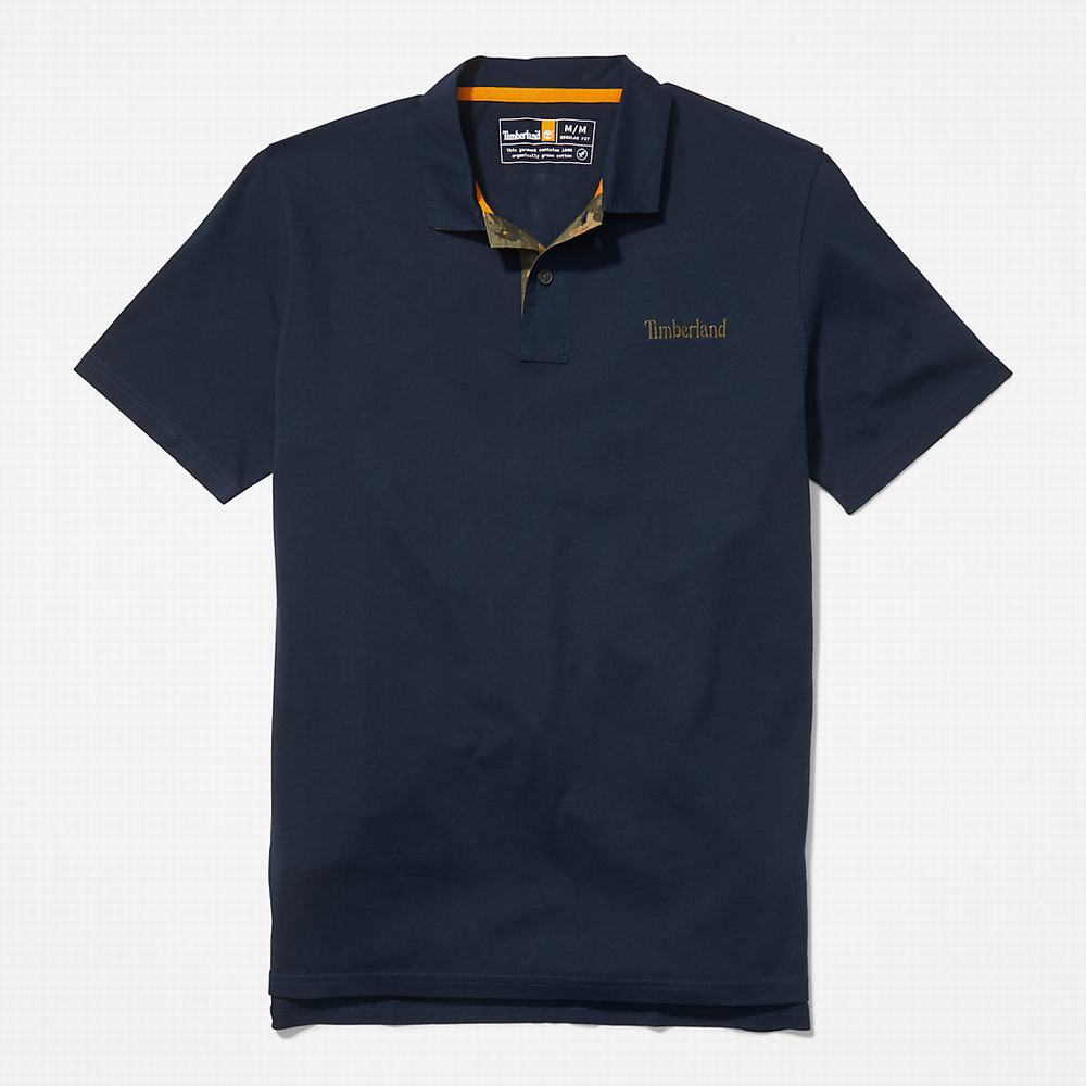 Pánské Polo Triko Timberland Outdoor Heritage Tmavě Blankyt | TI94012-504