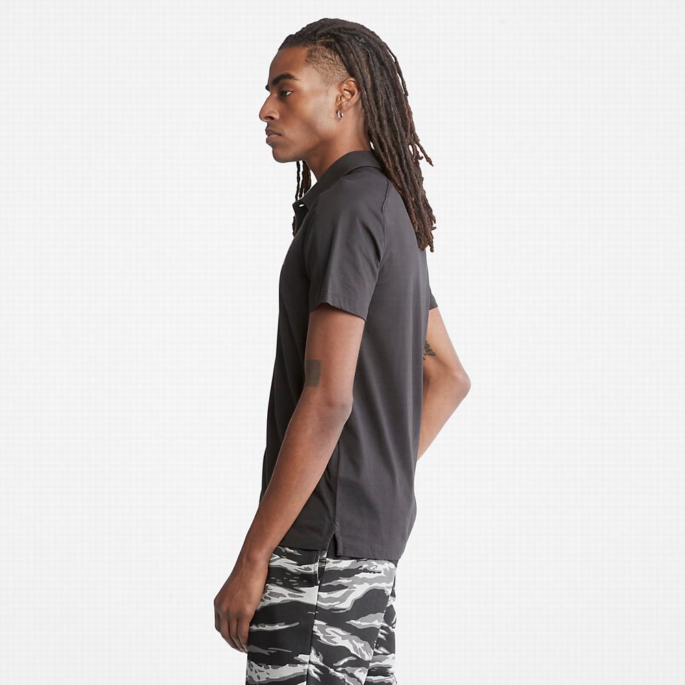 Pánské Polo Triko Timberland TimberFresh™ Supima® Bavlněné Černé | TI19285-390
