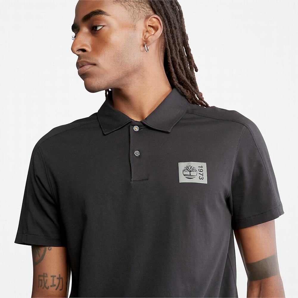 Pánské Polo Triko Timberland TimberFresh™ Supima® Bavlněné Černé | TI19285-390