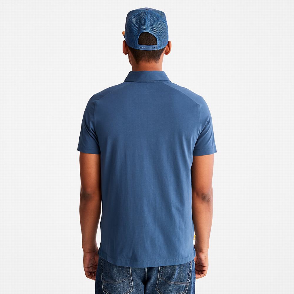 Pánské Polo Triko Timberland TimberFresh™ Supima® Bavlněné Tmavě Blankyt | TI67102-467
