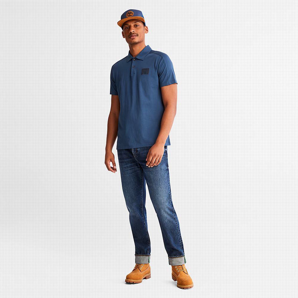 Pánské Polo Triko Timberland TimberFresh™ Supima® Bavlněné Tmavě Blankyt | TI67102-467