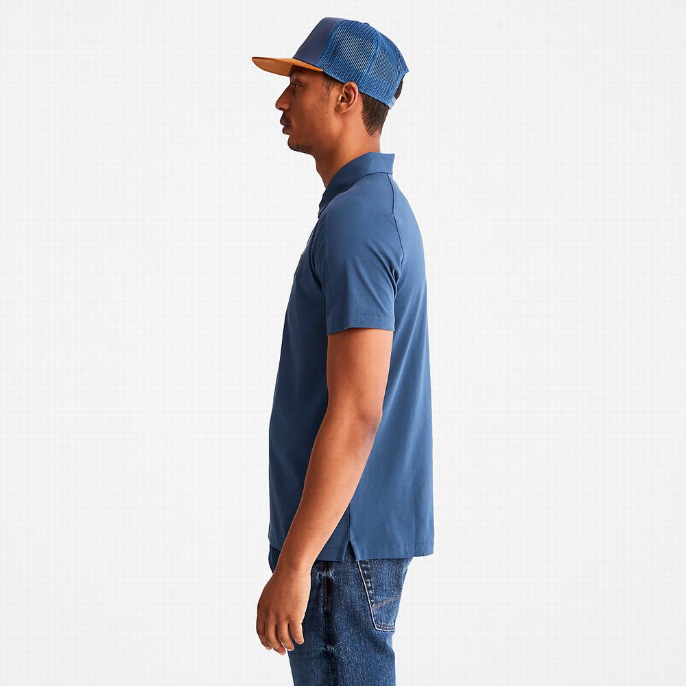 Pánské Polo Triko Timberland TimberFresh™ Supima® Bavlněné Tmavě Blankyt | TI67102-467
