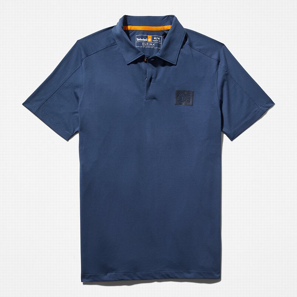 Pánské Polo Triko Timberland TimberFresh™ Supima® Bavlněné Tmavě Blankyt | TI67102-467