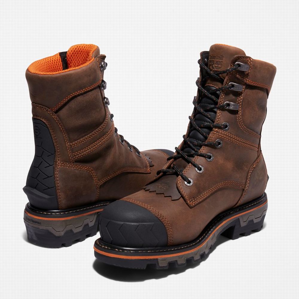 Pánské Pracovní Boty Timberland Boondock HD Logger Composite Špicí Waterproof Tmavě Hnědé | TI04892-570