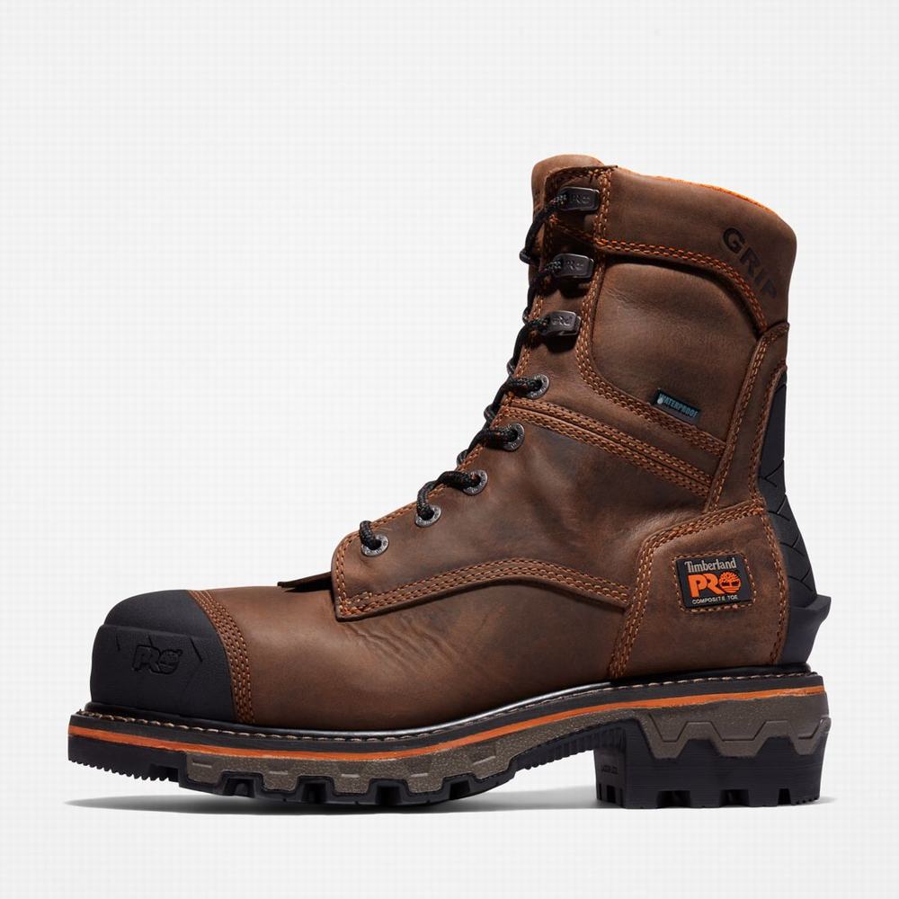 Pánské Pracovní Boty Timberland Boondock HD Logger Composite Špicí Waterproof Tmavě Hnědé | TI04892-570