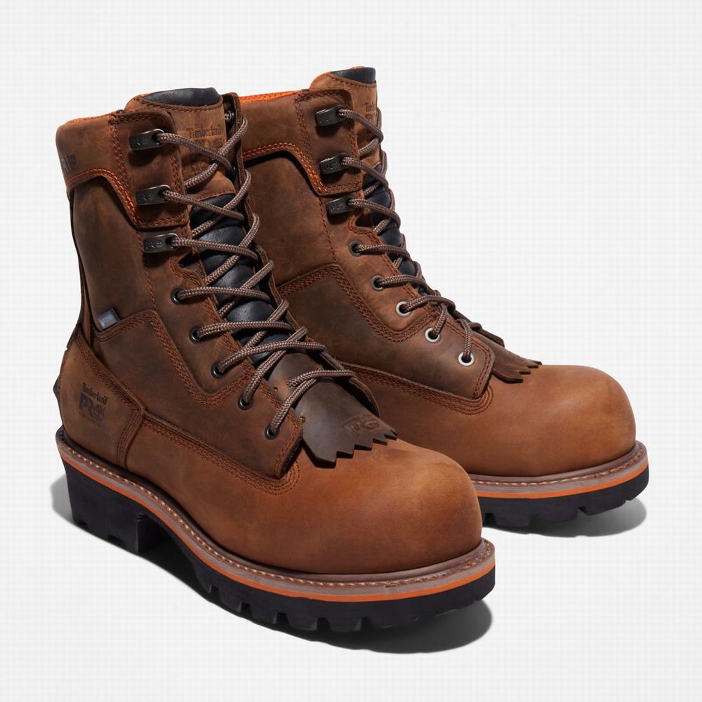 Pánské Pracovní Boty Timberland Evergreen Logger Composite Špicí Waterproof Hnědé | TI62170-914