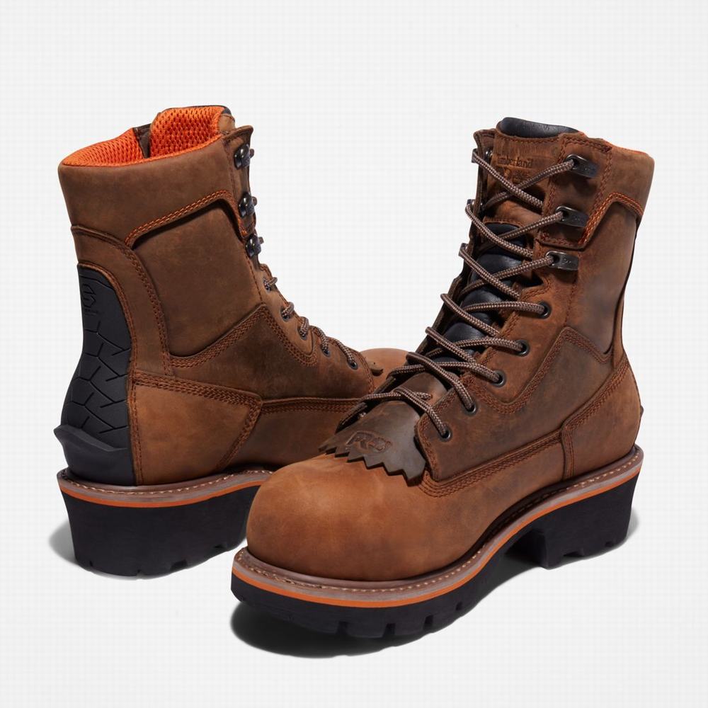 Pánské Pracovní Boty Timberland Evergreen Logger Composite Špicí Waterproof Hnědé | TI62170-914