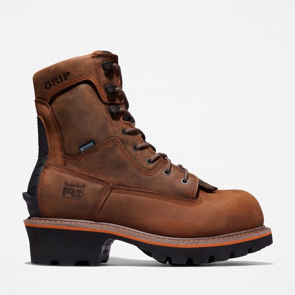 Pánské Pracovní Boty Timberland Evergreen Logger Composite Špicí Waterproof Hnědé | TI62170-914
