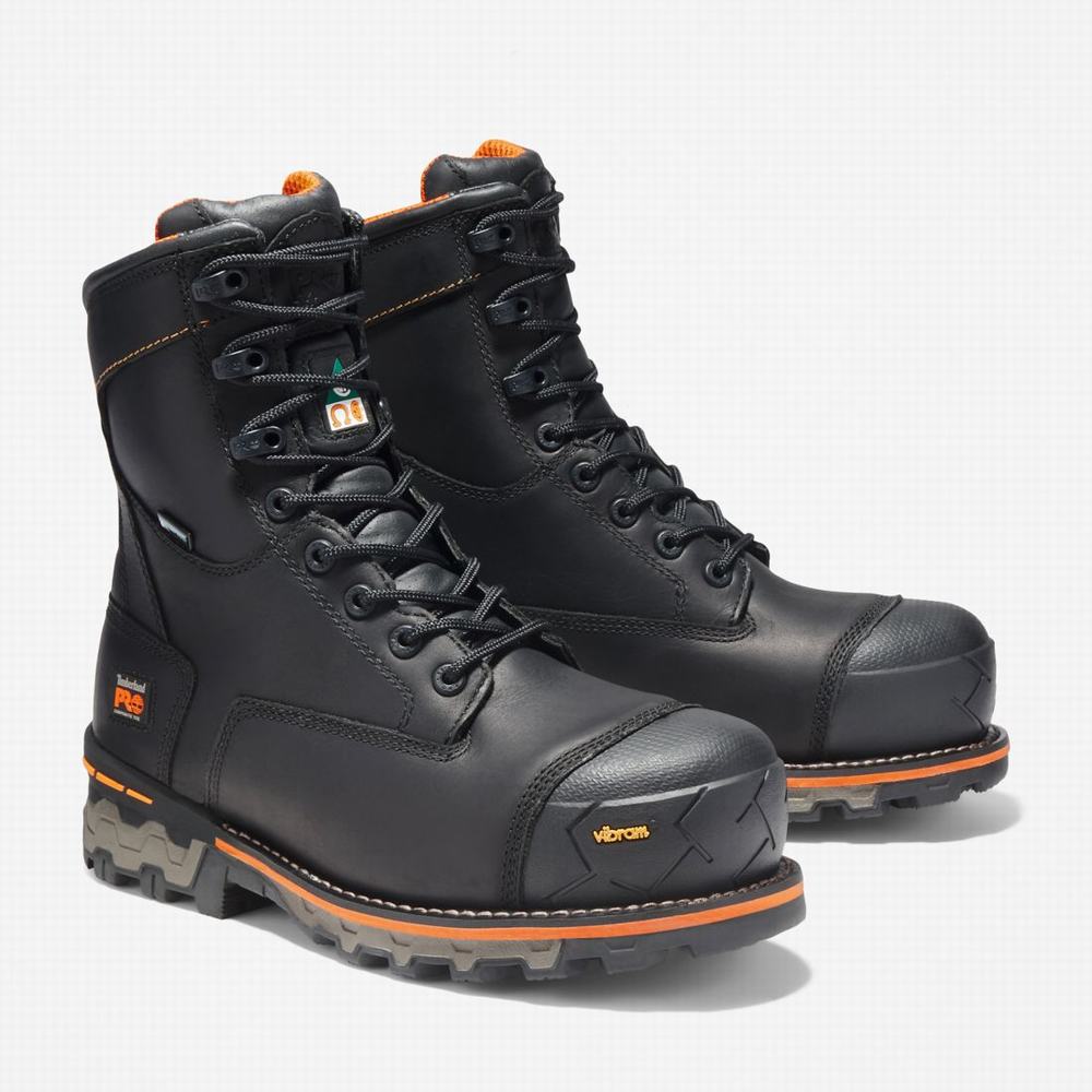 Pánské Pracovní Boty Timberland PRO® Boondock 8-Inch Waterproof Insulated Comp-Špicí Černé | TI23496-062