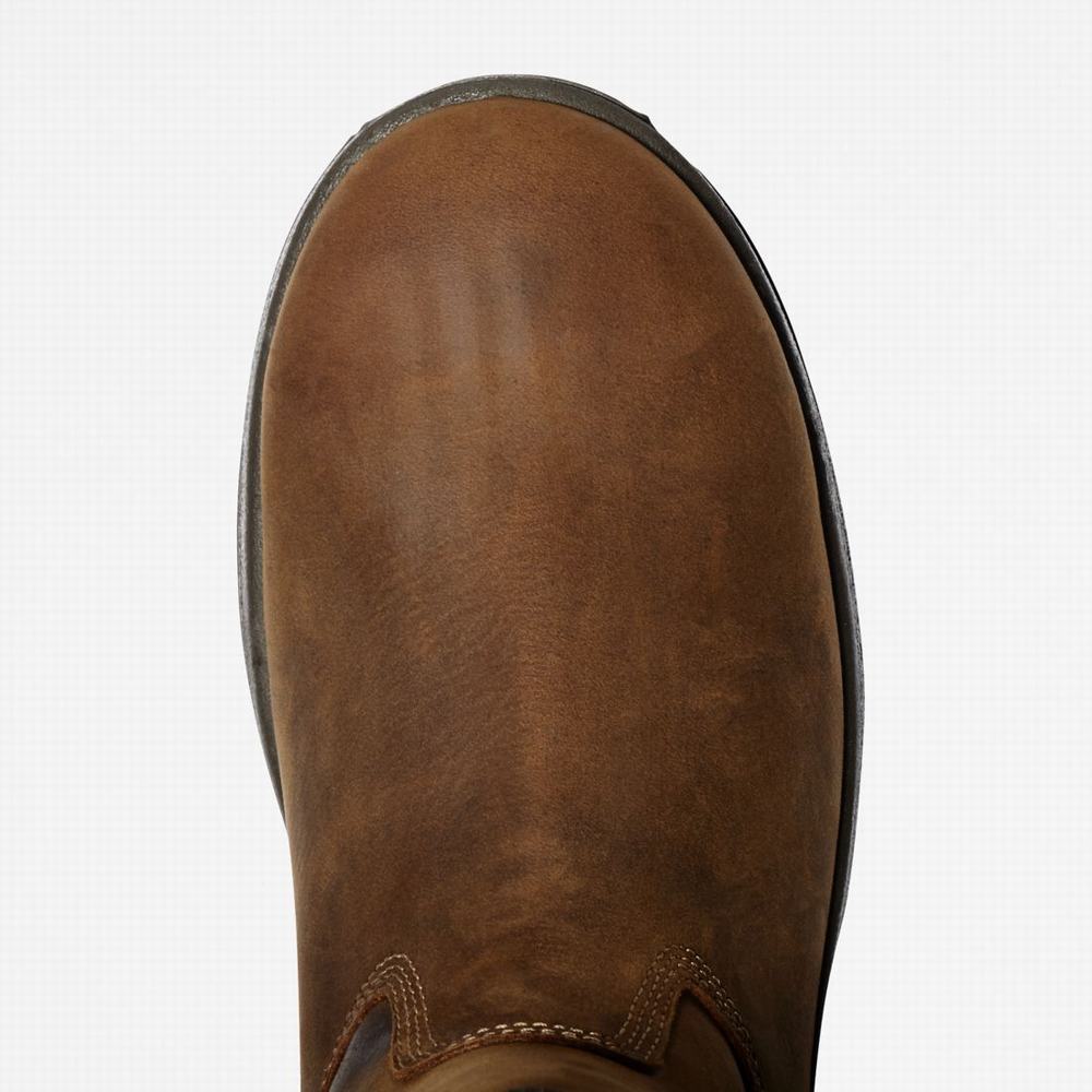 Pánské Pracovní Boty Timberland PRO® Helix HD Pull On Composite Špicí Waterproof Hnědé | TI40196-384