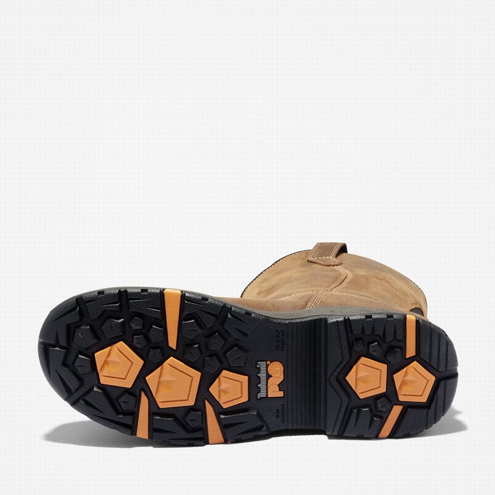 Pánské Pracovní Boty Timberland PRO® Helix HD Pull On Composite Špicí Waterproof Hnědé | TI40196-384