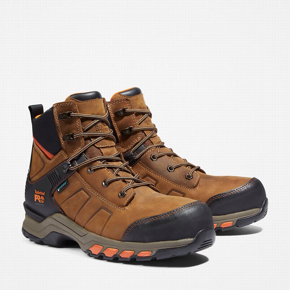 Pánské Pracovní Boty Timberland PRO® Hypercharge Composite Bezpečnostní Špicí Waterproof Hnědé | TI47310-845