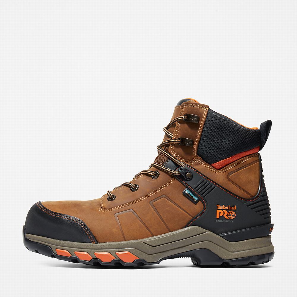 Pánské Pracovní Boty Timberland PRO® Hypercharge Composite Bezpečnostní Špicí Waterproof Hnědé | TI47310-845