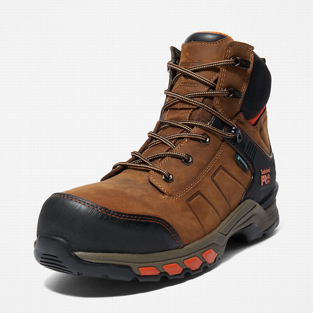 Pánské Pracovní Boty Timberland PRO® Hypercharge Composite Bezpečnostní Špicí Waterproof Hnědé | TI47310-845