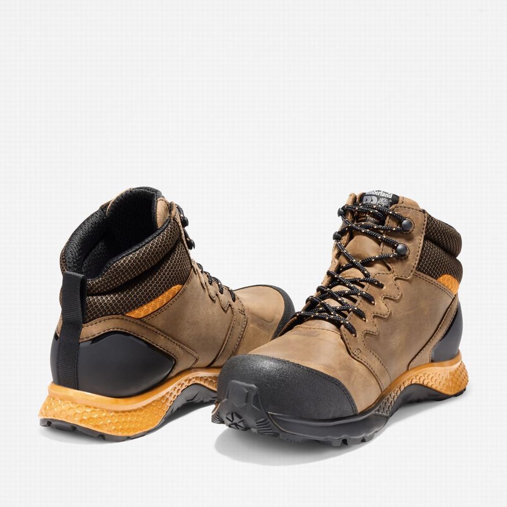 Pánské Pracovní Boty Timberland Reaxion Composite Špicí Waterproof Pracovní Sneaker Hnědé Oranžové | TI81023-068