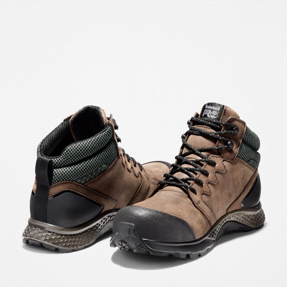 Pánské Pracovní Boty Timberland Reaxion Composite Špicí Waterproof Pracovní Sneaker Hnědé Zelene | TI89412-879